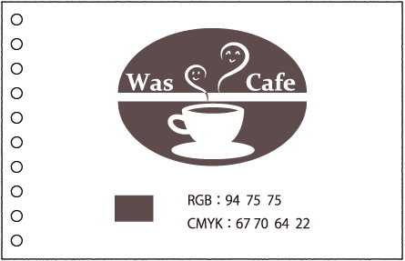ワズカフェのロゴ