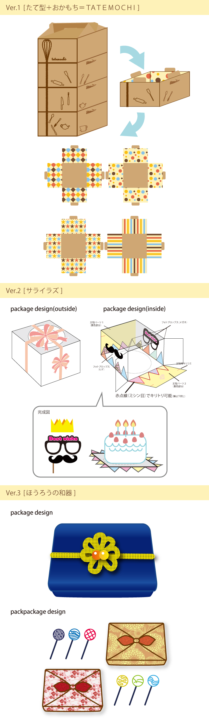 和洋菓子パッケージデザイン