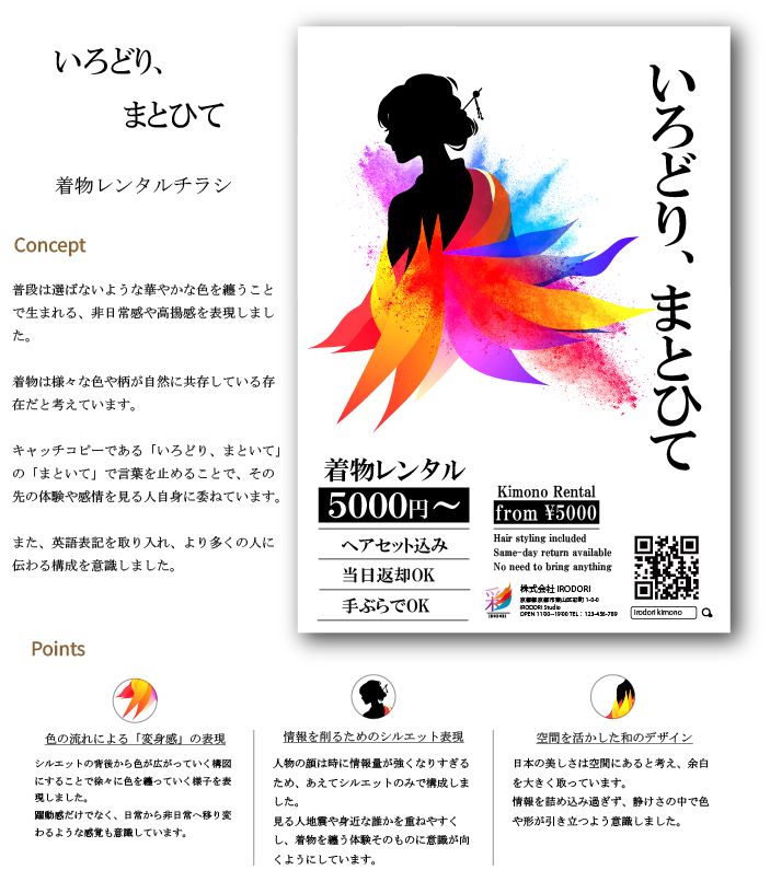 オリジナル和装チラシの制作意図